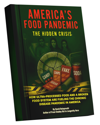 America’s Food Pandemic book cover – exposing hidden food dangers and chronic disease crisis.